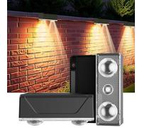 Lankey Sound Solar Garden Lights for Fence, Outdoor Wall Lights with 3 Modes, IP67 Waterproof Fence Lights Solar Powered for Garden, Fence, Yard, Front Door, Pathway, Stair (2 Pack)