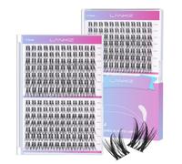 LANKIZ DIY lash Extensions Wispy,Lash Clusters Individual Lashes,120 Clusters C+ D Mix Curl, Soft and Lightweight 10-16mm Mix Resuale Wide Band+Mix Style Cluster Lashes for Home use (Classic C/D)