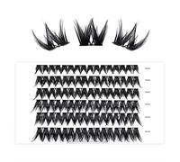 LANKIZ Individual Lashes, C Curl Lash Clusters for DIY Lash Extension, 10-16mm Mega Volume Lashes That Look Like Extensions, 48pcs Cluster Lashes Natural Look Lash Extension at Home