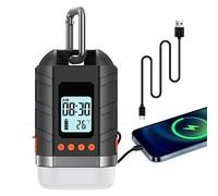 lanktoo LED Camping Lantern: USB C Rechargeable Camping Lights Running 350Hrs,10400mAh , LCD Screen 4 Light Mode LED Tent Light, Waterproof Outdoor Working Light for Power Cuts Fishing