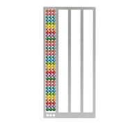 LANKYBOX Stainless Steel Diamond Art Ruler, 3 Rows Round Beads Alignment Tool Ruler for Diamonds Painting,Precise Drill Straightening Tool for Dot Drill DIY Crafts (Round Diamond-Small Size, 3 Rows)