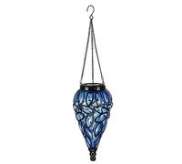 Lanlousy 1 Piece Solar Hanging Lantern Outdoor Lights Tear-Shaped Effect Garden Lantern Outdoor Waterproof Yard, Patio Decor Black&Blue