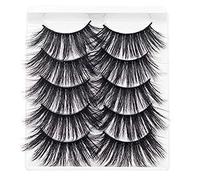Lanlousy 5 Pairs 25mm Eyelashes Eyelashes Lashes Natural Dramatic Volume Eyelashes Extension False Eyelashes 5D95