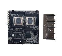 Lanlousy X99 Dual CPU Mining Motherboard ALEO Miner Motherboard LGA2011 V3/V4 8XDDR4 RAM Slot PCIE3.0 16X 8XSATA3.0 Support 5-Card Mining for ALEO Miner