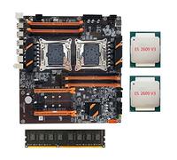 Lanlousy X99 Dual CPU Motherboard LGA2011 Support DDR4 ECC Memory Motherboard with 2XE5 2609 V3 CPU+DDR4 4GB 2133Mhz RAM Replacement Parts Kit