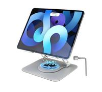 LANLYSEN Laptop Stand with 360° Swivel Base, Portable Foldable Laptop Riser for Desk, Ergonomic Adjustable Computer Stand Holder for Team Work, Compatible with MacBook Air/Pro,Dell,HP,Lenovo(8-16")