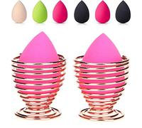 LanMa Beauty Sponge Blender Holder,(2 Pack Rose Gold) Makeup Sponge Drying Stand Storage Egg Powder Puff Display Stand