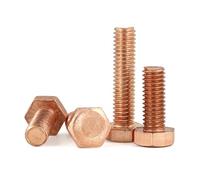 LanMaiXun 10pcs M12×16mm Copper outer hexagonal screws, hex screws