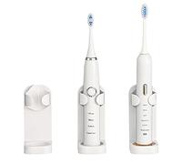 LANMEA Wall Mounted Electric Toothbrush Holder, 3 Pack White, Universal Fit, Quick Dry, 3 Compartments