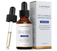 Lanmeri Ceuticals 15% Vitamin C + E + Ferulic Serum: Advanced Antioxidant Defense Formula with 1% Vitamin E & 0.5% Ferulic Acid - High-Stability Vitamin C Serum (1 fl oz)