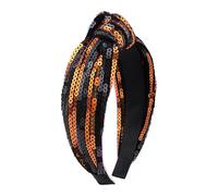 Lanmerry Halloween Baby Girl Headbands with Bows Knotted Headband for Women Sparkly Headbands Girls Fashion Gifts Girls Glitter Sequins Hair Accessories