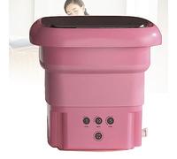 LANMFU 6.5L Portable Washing Machine Foldable, Mini Small Washer, with 3 Modes Cleaning, with Drain Basket, Suitable for Home, Business, Travel, College Room, RV, Apartment A