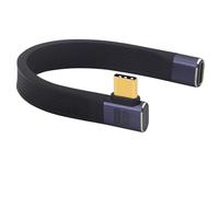 LANMINGLEL 40Gbps USB Type C 4.0 Flat Soft Data Cable 240W USB C Male to Female 90° Angle Cable 8K@60Hz Short USB C Cable for Laptop Phone(Type-C M/F)