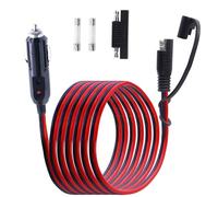 LANMINGLEL Cigarette Lighter SAE Battery Charger Cable 16AWG 12V Cigarette Lighter Plug to SAE Quick Release Adapter Extension Charging Cable with LED Ligh,SAE Reverse Polarity Adapter 9.8FT