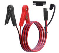 LANMINGLEL Crocodile Clip to SAE Connector 14AWG Battery Crocodile Clip to SAE Connector Extension Cable with SAE Polarity Reverse Adapter for Motorcycles,Car,Solar Power Charging(3.3FT)