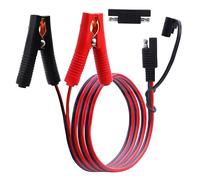 LANMINGLEL SAE to Battery Alligator Clip,14AWG 12V 24V Battery Crocodile Clip to SAE Connector Extension Cable with SAE Polarity Reverse Adapter for Motorcycles,Car,Solar Power Charging (1M) A