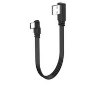 LANMINGLEL Short 90 Degree Flat USB 2.0 Cable USB Male to Type C Male Flat Soft Data Cable 480Mbps Data Transfer Cable for Phones,Tablets, Laptops 30CM (Right Angle)