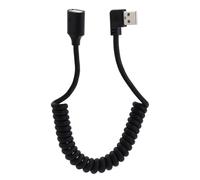 LANMINGLEL USB 2.0 Male to Female Coiled Cable USB Spring Cable USB 2.0 Extension Cable Retractable USB Data Transmission Cord for Printers, Cameras, Mouse and Other USB Computers (Right)