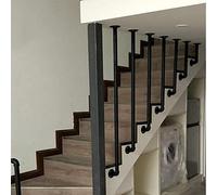 Lanmmraifc Handrails For Indoor Stairs,30~150cm Staircase Railing Guardrails Step Floor To Ceiling Transfer Pole, Metal Wrought Iron Wall Banister For Villas Hotel Decoration (Size : 3ft/90cm)