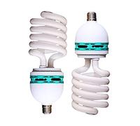 LANMOU 2 Pack Energy Saving Spiral Light Bulb Very Bright Fluorescent E27 Screw Cap Bulb Lamp 6500K Cool White Daylight Light, 150W