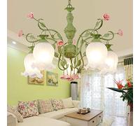 LANMOU Chandelier Florentine Ceiling Lamp Classic Living Room Bedroom Dining Room Ceiling Light, Green