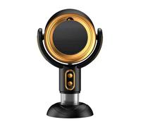 LANMOU Desktop Cooker Hood Mini Portable Extractor Hood with 2 Speed Adjustment, 15° Angle Adjustment and Detachable Oil Collection Cup Low Noise Kitchen Exhaust Fan for Hot Pot, BBQ (Gold)