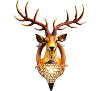 LANMOU Dimmable Wall Lamp with Remote Control, E27 LED Wall Light Animal Lamp Deer Design Fairy Wall Sconce for Bedroom, Bedside, Living Room, Office, Study, Children Room, Farmhouse, Wall Deco,Brown