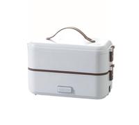 LANMOU Electric Lunch Box 300W Heated Lunch Box Portable Food Warmer 304 Stainless Steel Container, Leakproof & Automatic Power Off, 0.8L/1.2L Large Capacity (2 Layer)