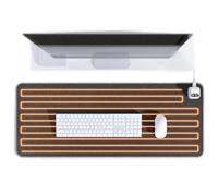 LANMOU Heated Desk Mat Premium Desk Pad Large, Electric Warm Desk Pad with 5 Heating Levels & 3H Auto Shut-Off, Waterproof Warm Mouse Mat for Home Office (60 * 36cm)
