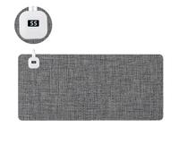LANMOU Heated Mouse Pad Waterproof Heated Desk Mat Mouse Mat for Gaming Electric Warm Desk Pad with 5 Heating Levels & 4H Auto Shut-Off, Large Mouse Pad for Home Office (Black Grey,80 * 33cm)