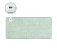 LANMOU Heated Mouse Pad Waterproof Heated Desk Mat Mouse Mat for Gaming Electric Warm Desk Pad with 5 Heating Levels & 4H Auto Shut-Off, Large Mouse Pad for Home Office (Green,70 * 33cm)