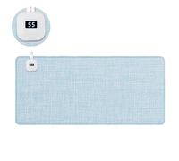 LANMOU Heated Mouse Pad Waterproof Heated Desk Mat Mouse Mat for Gaming Electric Warm Desk Pad with 5 Heating Levels & 4H Auto Shut-Off, Large Mouse Pad for Home Office (Light Blue,80 * 33cm)