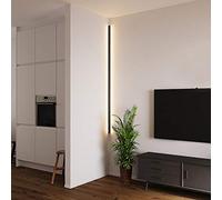 LANMOU Indoor Long LED Wall Light - Minimalist Corner Lamp - Black Metal Sconce - 3000K Modern Acrylic Light - Living Room/Entrance Decor - 150CM/50W