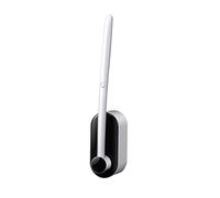 LANMOU Wall Toilet Wand Kit,Disposable Toilet Brush With Holder. Disposable Toilet Cleaning System with 8 Toilet Wand Replacement Heads (Black)