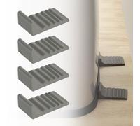 LANMU Trash Can Wall Protector and Stop Moving Backward, 2 Pair Silicon Trash Can Bumper, Wall Spacer Garbage Bin for Round & Square Waste Baskets, No Drill Kitchen & Office Floor and Wall Guard