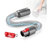 LANMU Upgraded Extension Hose with Electrical Connection Compatible with Dyson V7 V8 V10 V11 Cordless Vacuum Motorized & Non-motorized Attachments,Trigger Lock 35" Flexible Vacuum Hose Attachments