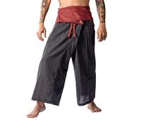LannaPremium 2 Tone Thai Fisherman Pants Yoga Trousers Free Size Cotton