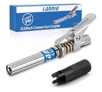 LANNIU Grease Gun Coupler, 12000 PSI Strong Lock & Extra Reach Grease Tips