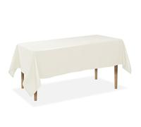 Lann's Linens - 60" x 102" Premium Tablecloth for Wedding/Banquet/Restaurant - Rectangular Polyester Fabric Table Cloth - Ivory