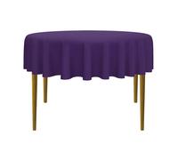 Lann's Linens - 70 Round Premium Tablecloth for Wedding/Banquet/Restaurant - Polyester Fabric Table Cloth - Purple