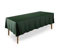 Lann's Linens 70 x 120 Inch Rectangular Tablecloth, Washable Polyester Fabric Table Cloth for Dining Tables, Restaurants, Weddings - Hunter Green