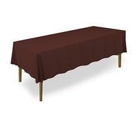 Lann's Linens 70 x 120 Inch Rectangular Tablecloth, Washable Polyester Fabric Table Cloth for Dining Tables, Restaurants, Weddings - Chocolate Brown
