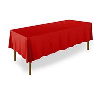 Lann's Linens - 70" x 120" Premium Tablecloth for Wedding/Banquet/Restaurant - Rectangular Polyester Fabric Table Cloth - Red