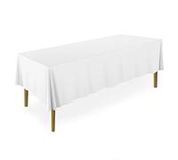 Lann's Linens - 70" x 120" Premium Tablecloth for Wedding/Banquet/Restaurant - Rectangular Polyester Fabric Table Cloth - White