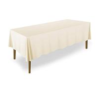 Lann's Linens - 70" x 120" Premium Tablecloth for Wedding/Banquet/Restaurant - Rectangular Polyester Fabric Table Cloth - Ivory