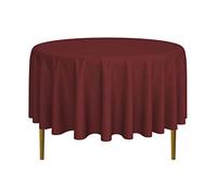 Lann's Linens - 90" Round Premium Tablecloth for Wedding/Banquet/Restaurant - Polyester Fabric Table Cloth - Burgundy