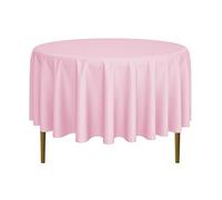 Lann's Linens - 90" Round Premium Tablecloth for Wedding/Banquet/Restaurant - Polyester Fabric Table Cloth - Pink