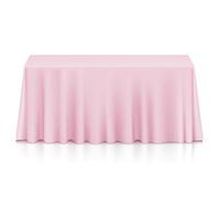 Lann's Linens - 90" x 132" Premium Tablecloth for Wedding/Banquet/Restaurant - Rectangular Polyester Fabric Table Cloth - Pink