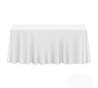 Lann's Linens - 90" x 156" Premium Tablecloth for Wedding/Banquet/Restaurant - Rectangular Polyester Fabric Table Cloth - White