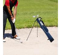 LANOffcio Golf Pencil Bag, Portable Golf Stand Bag, Large Capacity Sports Fan Golf Club Bags with Shoulder Strap for Most Teenagers and Adults (Light Blue + White)